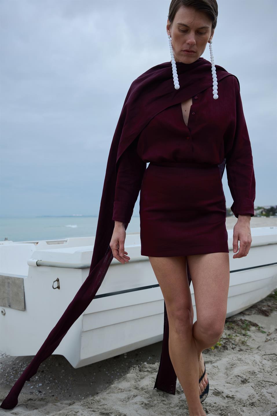 Nora 100% Linen Skirt