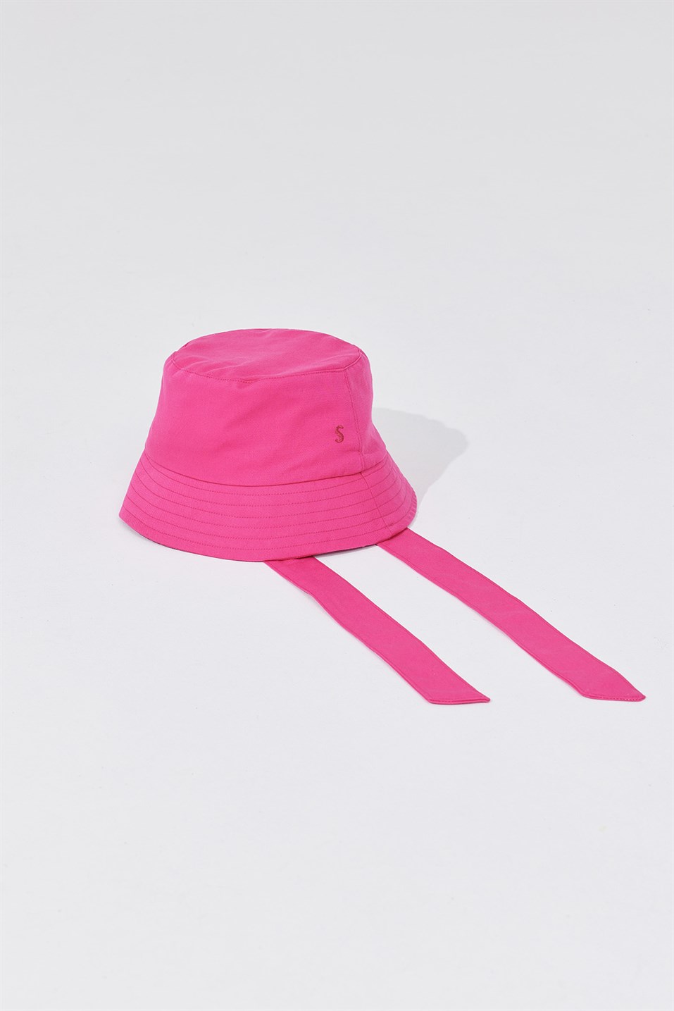 Pink Embroidered Bucket Hat