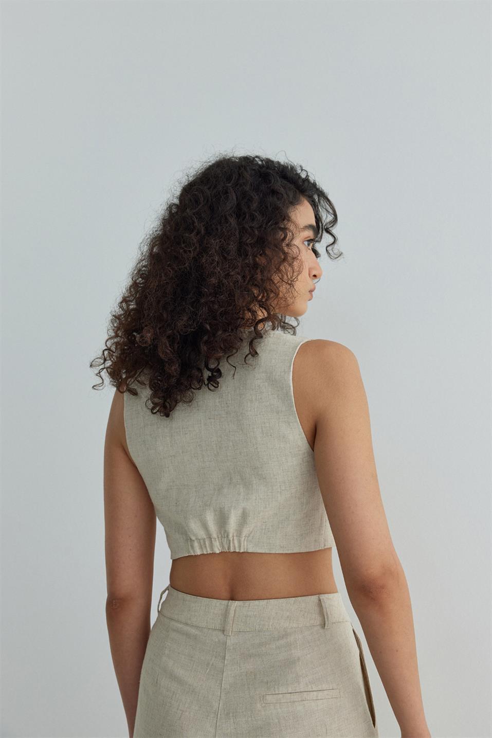 Gabri Linen Waistcoat