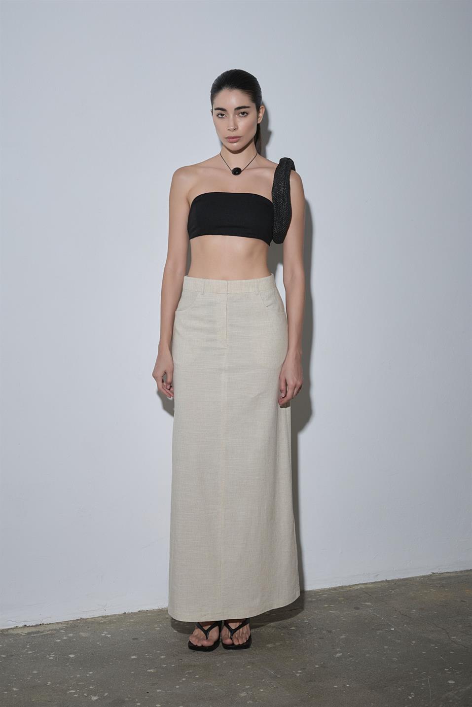 Marie Linen Maxi Skirt