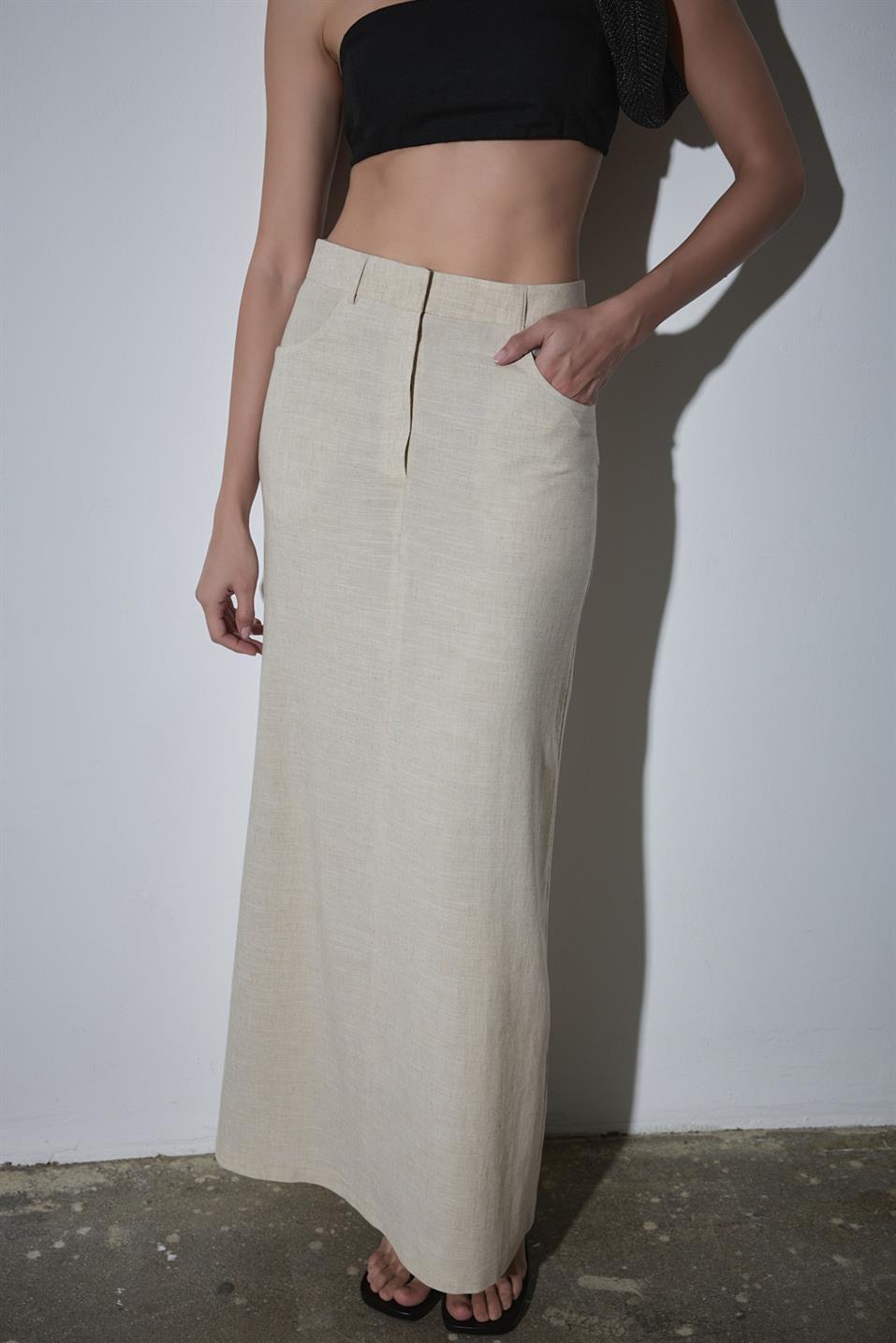 Marie Linen Maxi Skirt