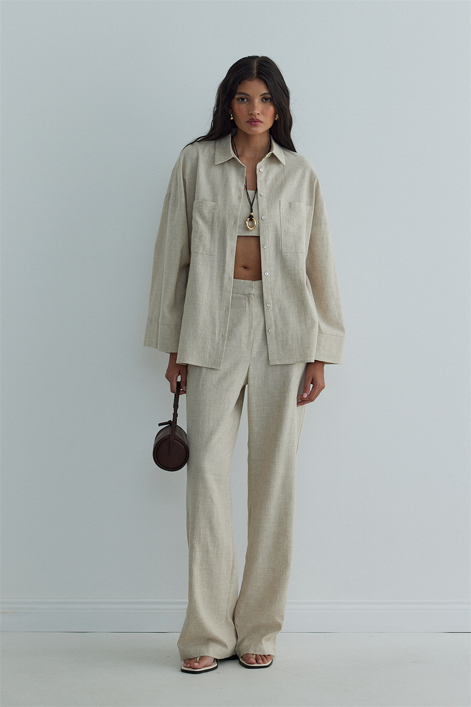 Milos Linen Kimono Shirt