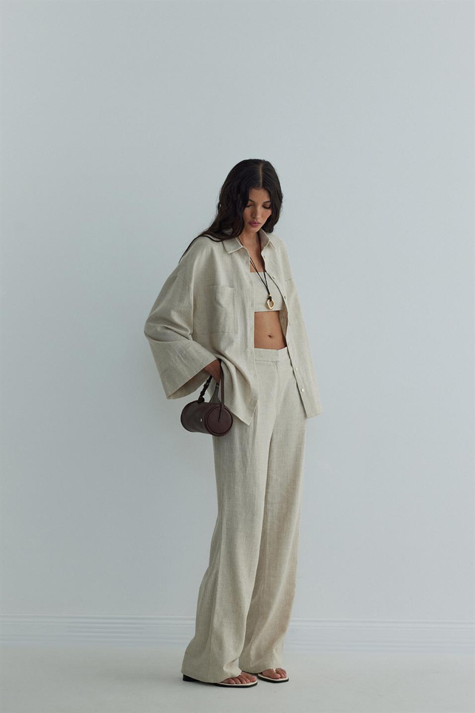 Milos Linen Kimono Shirt