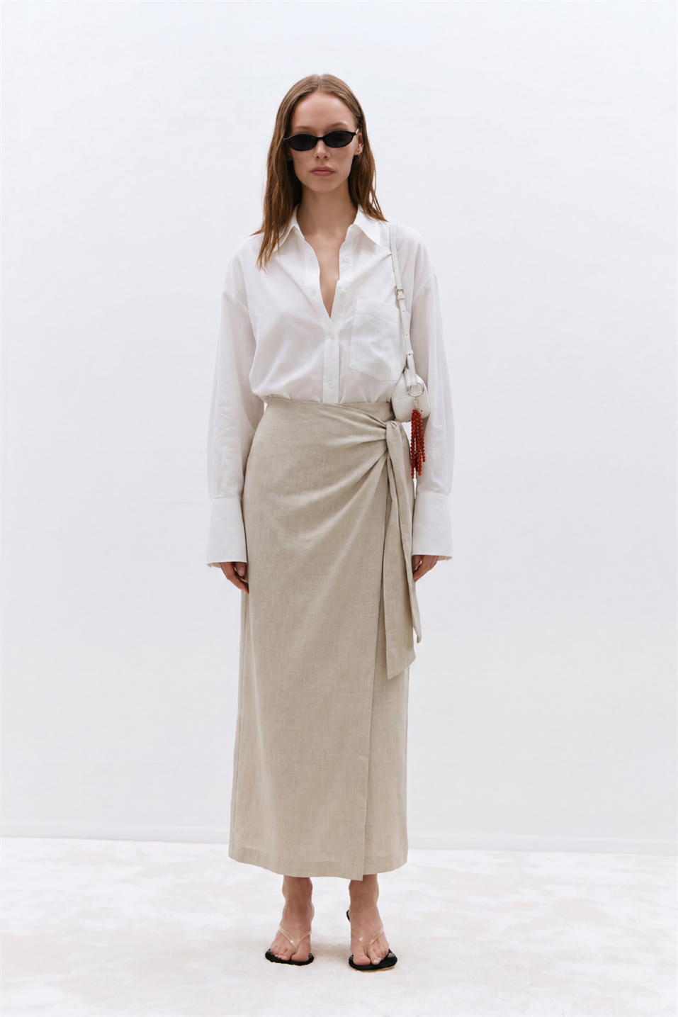 Noli Linen Wrap Skirt