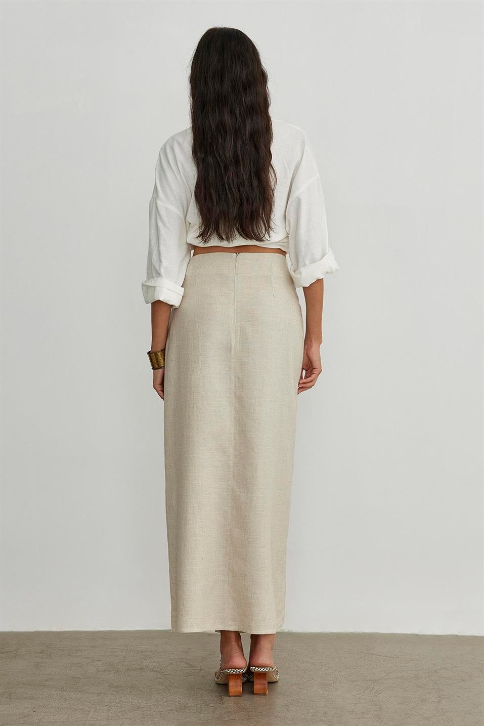 Noli Linen Wrap Skirt