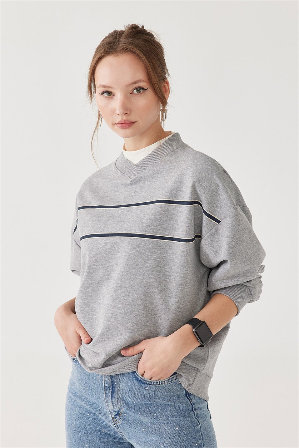 Grey Ns Cotton Sweatshirt