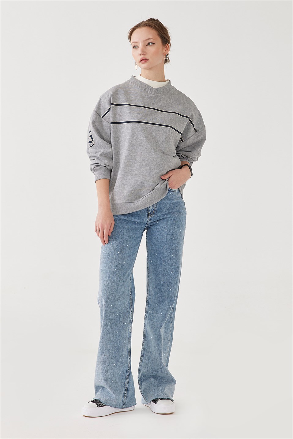 Grey Ns Cotton Sweatshirt