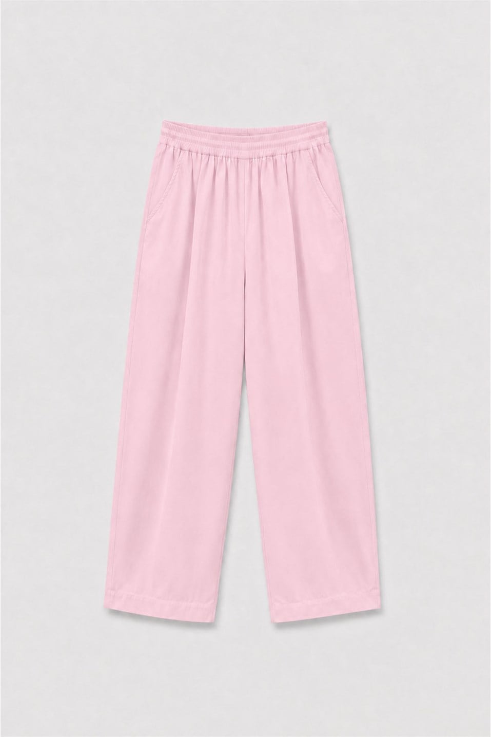 Pembe Raya Yıkamalı Poplin Pantolon