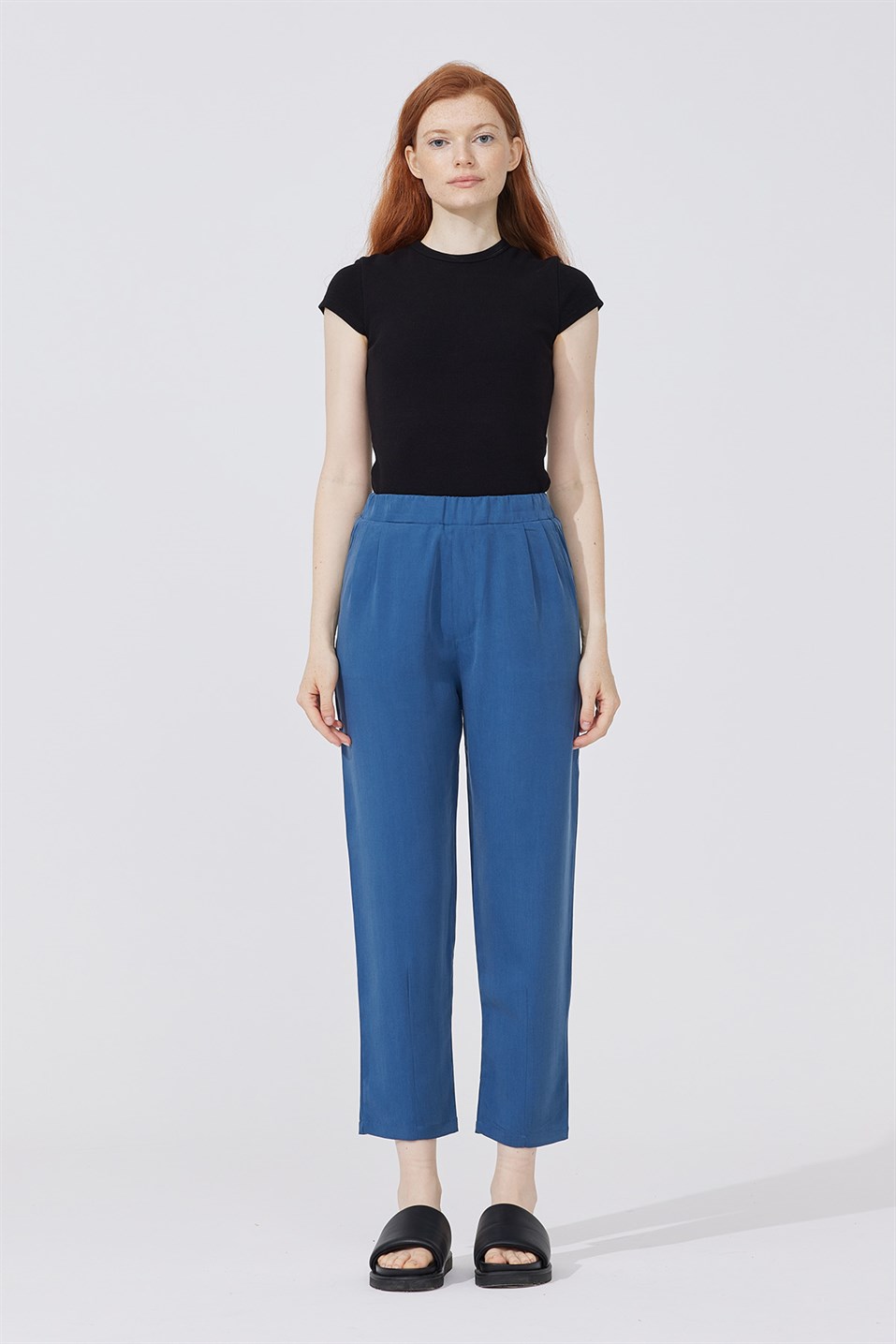 Saxe Pleated Tencel Trousers