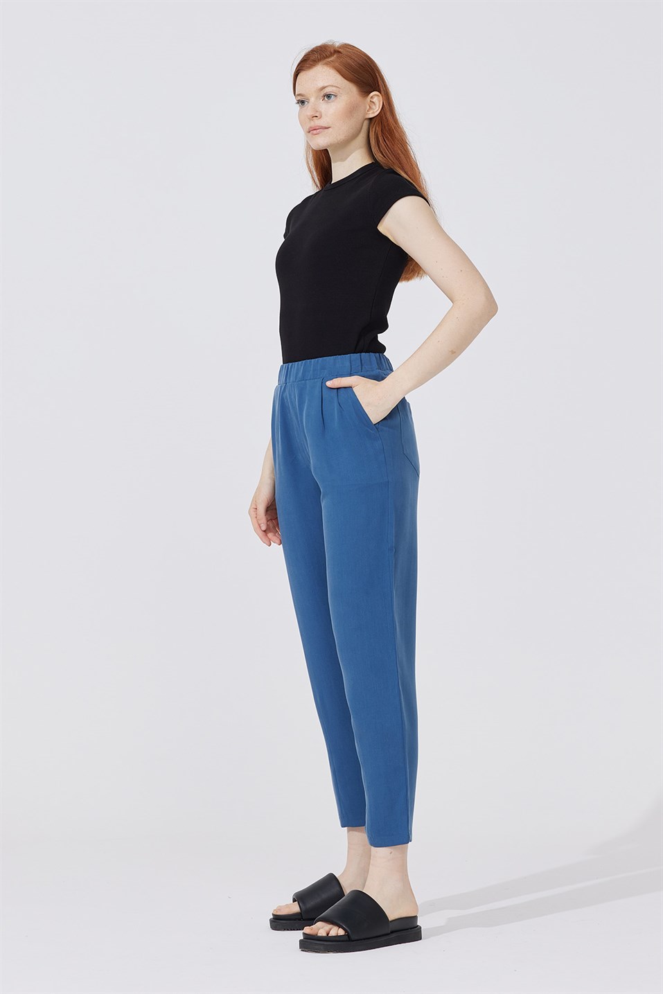 Saxe Pleated Tencel Trousers