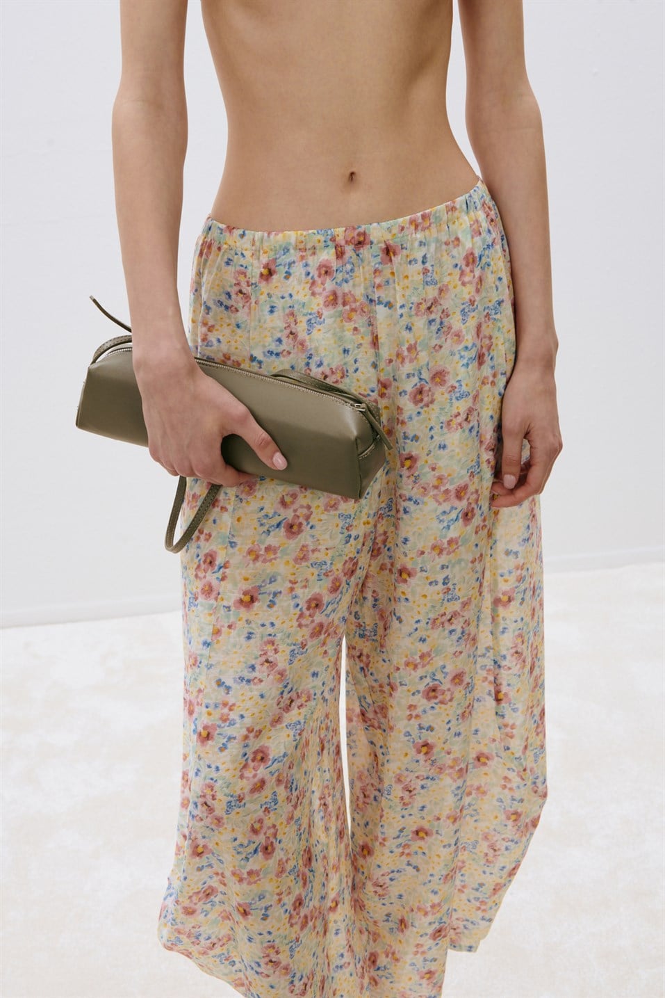Peony Patterned Harem Trousers