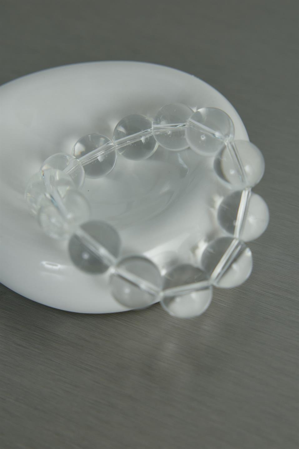 Şeffaf Mau Cam Boncuk Bileklik