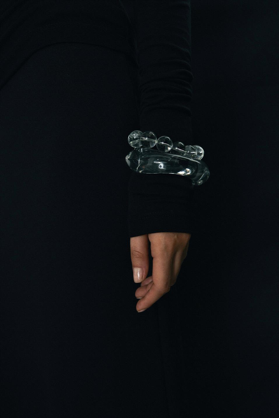 Şeffaf Mau Cam Boncuk Bileklik