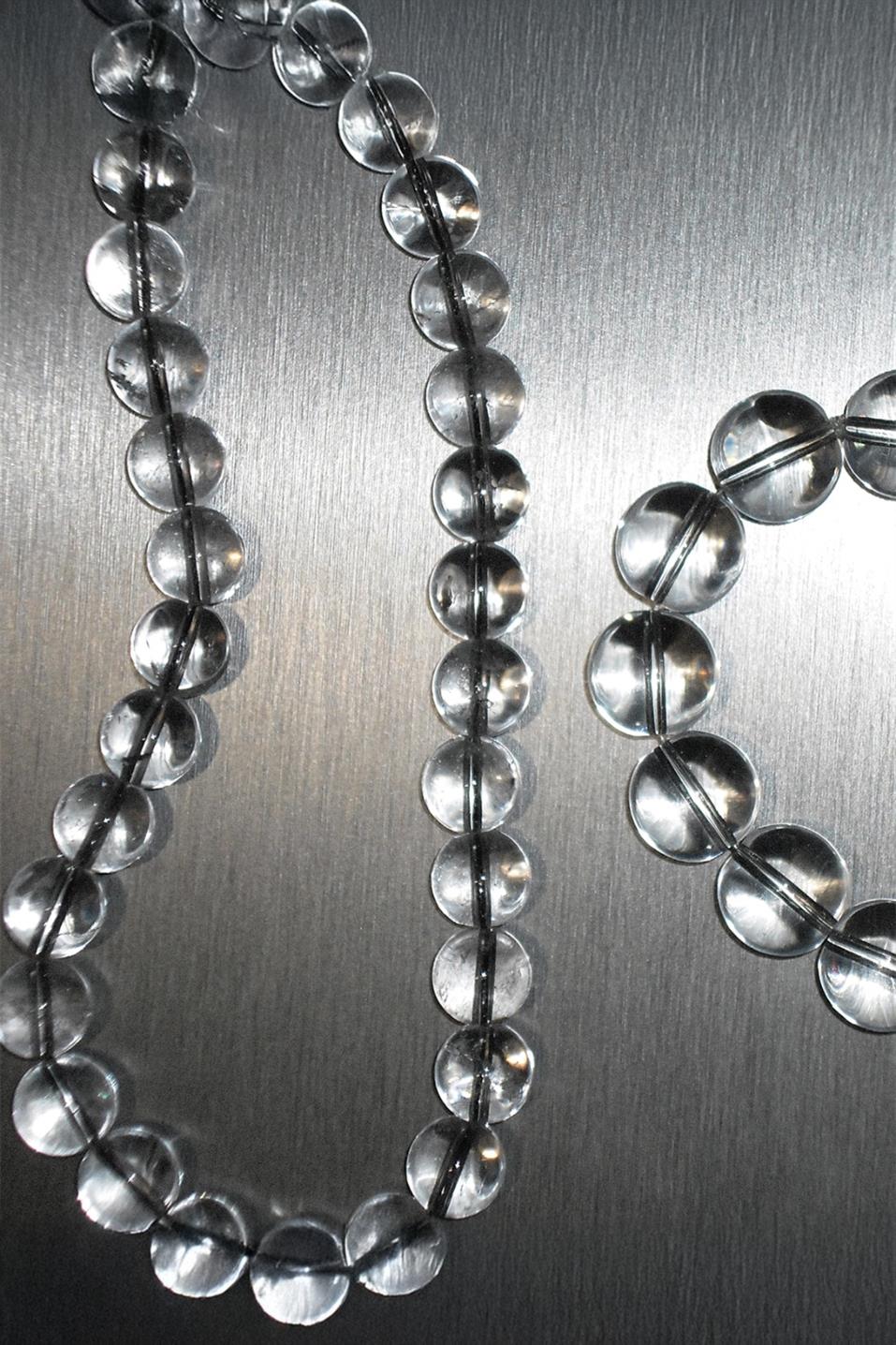 Şeffaf Mau Cam Boncuk Kolye