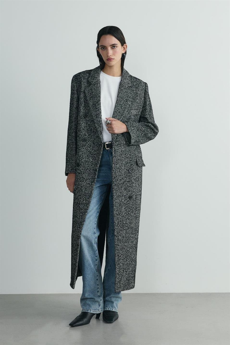 Siyah Adel Maxi Kaban