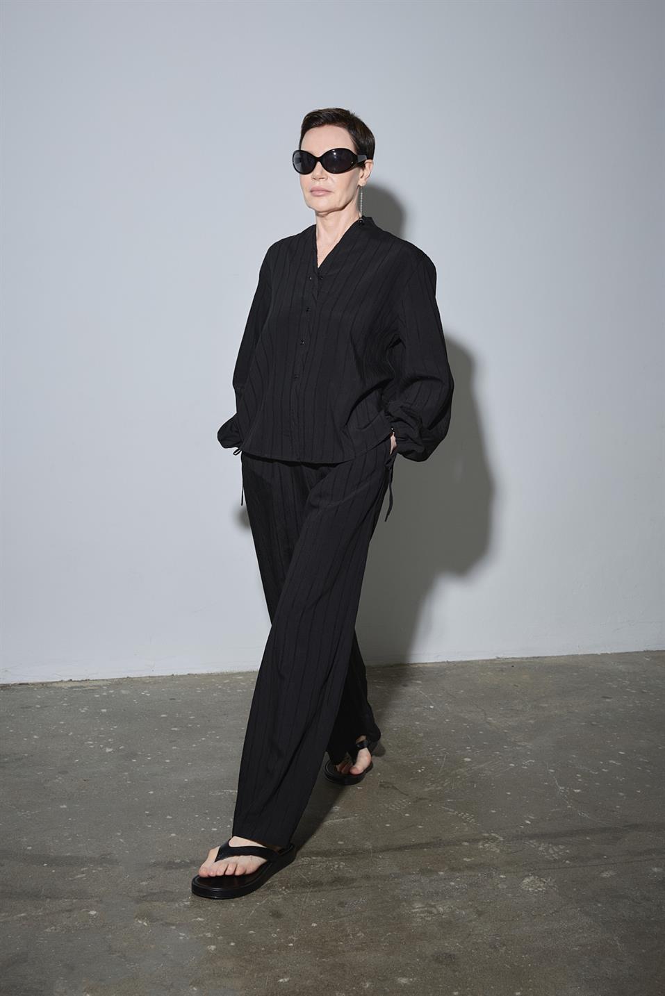 Siyah Alba Culotte Pantolon