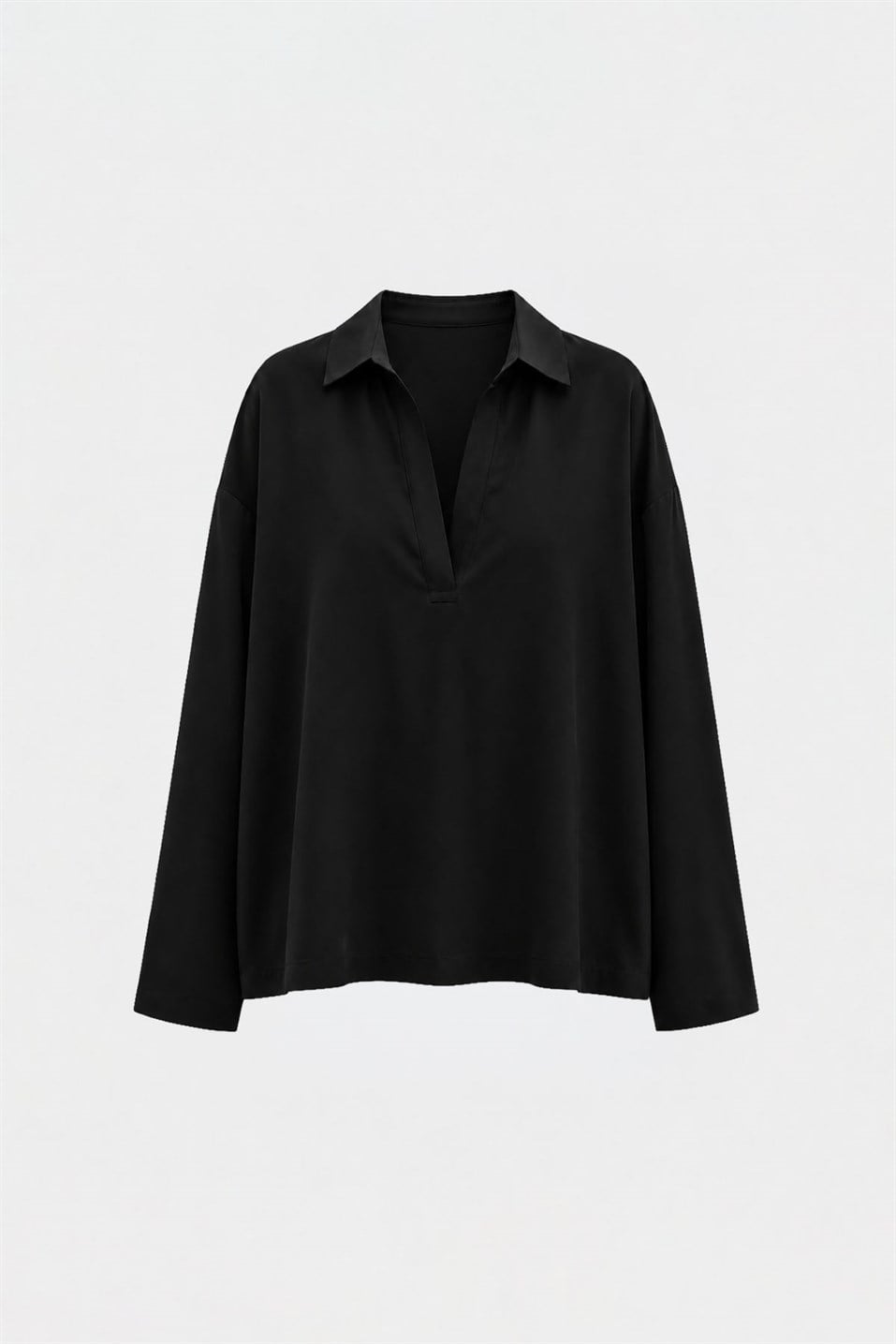 Alessa Polo Neck Tencel Blouse