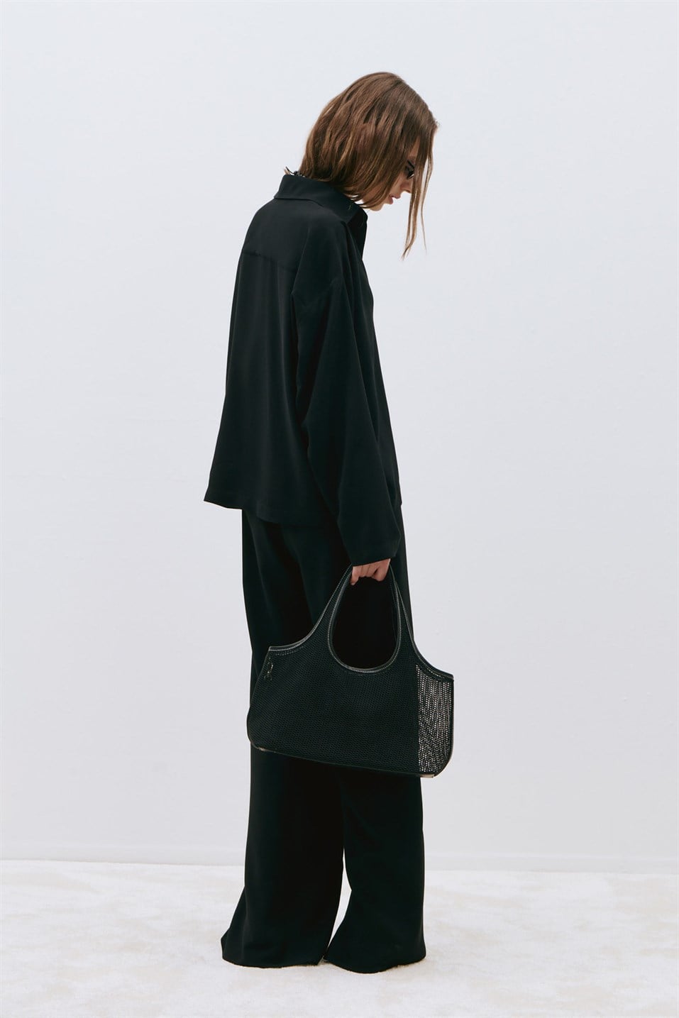 Alessa Polo Neck Tencel Blouse
