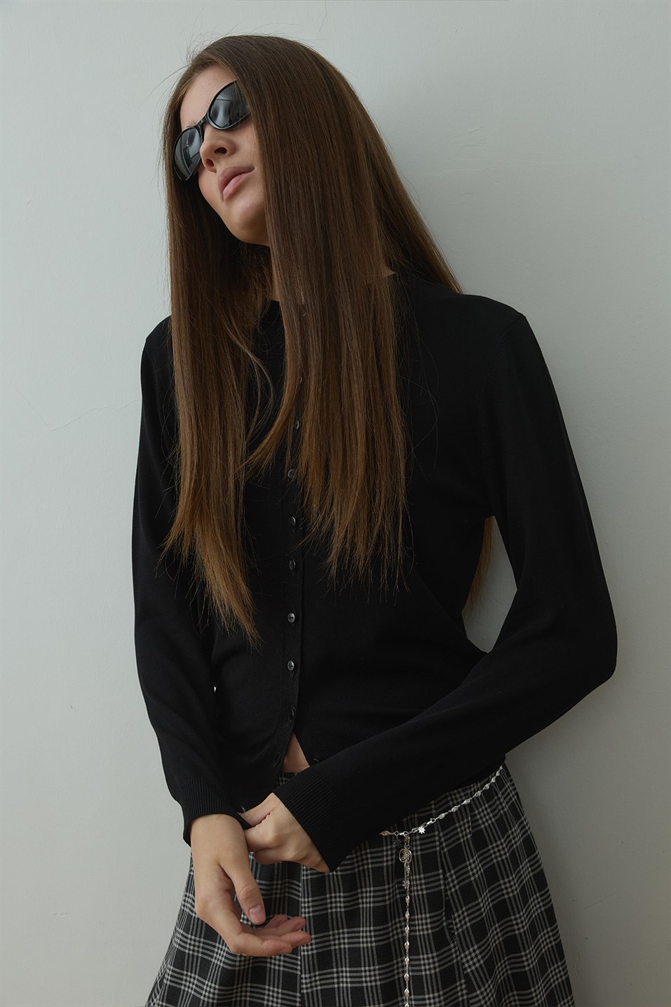 Siyah Arya Triko Hırka