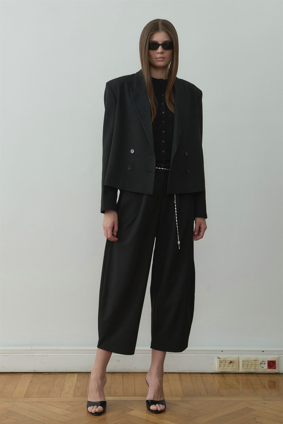 Ash Double-Breasted Blazer