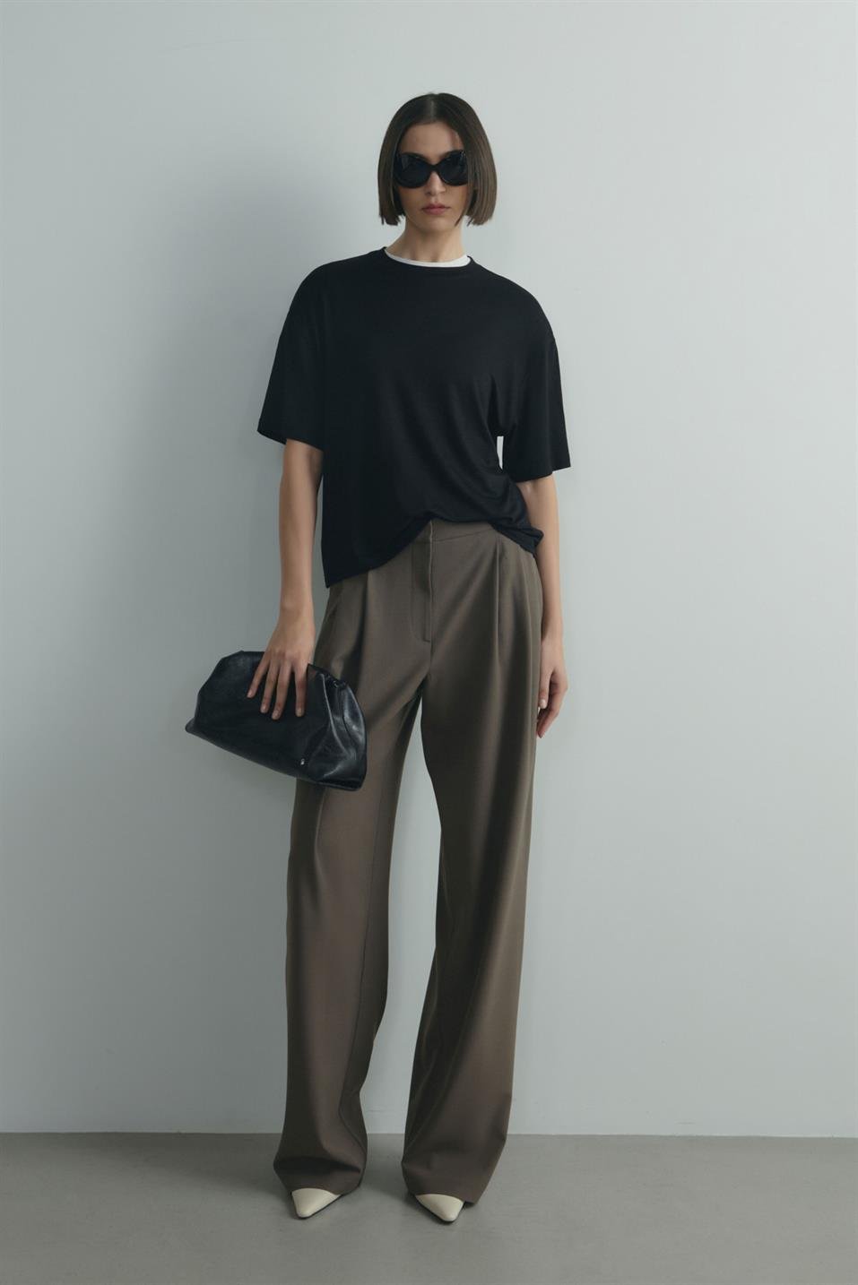 Siyah Atlas Basic Tişört