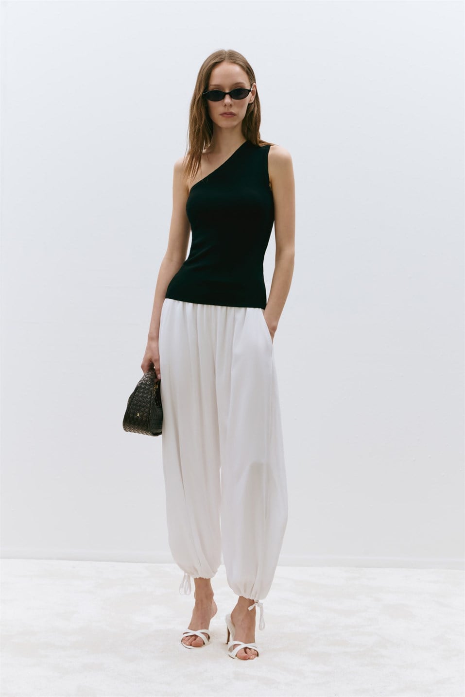 Aven One-Shoulder Knit Blouse