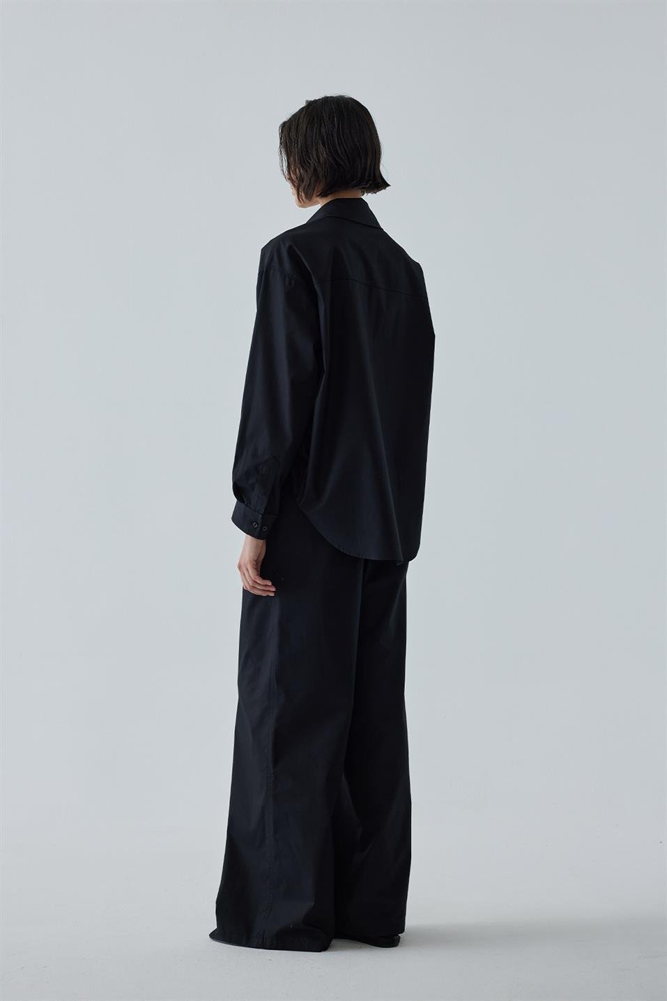 Siyah Basic Poplin Pantolon