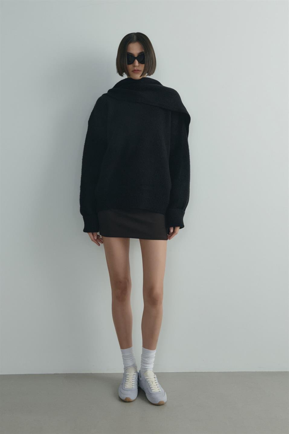 Siyah Bella Triko Atkı