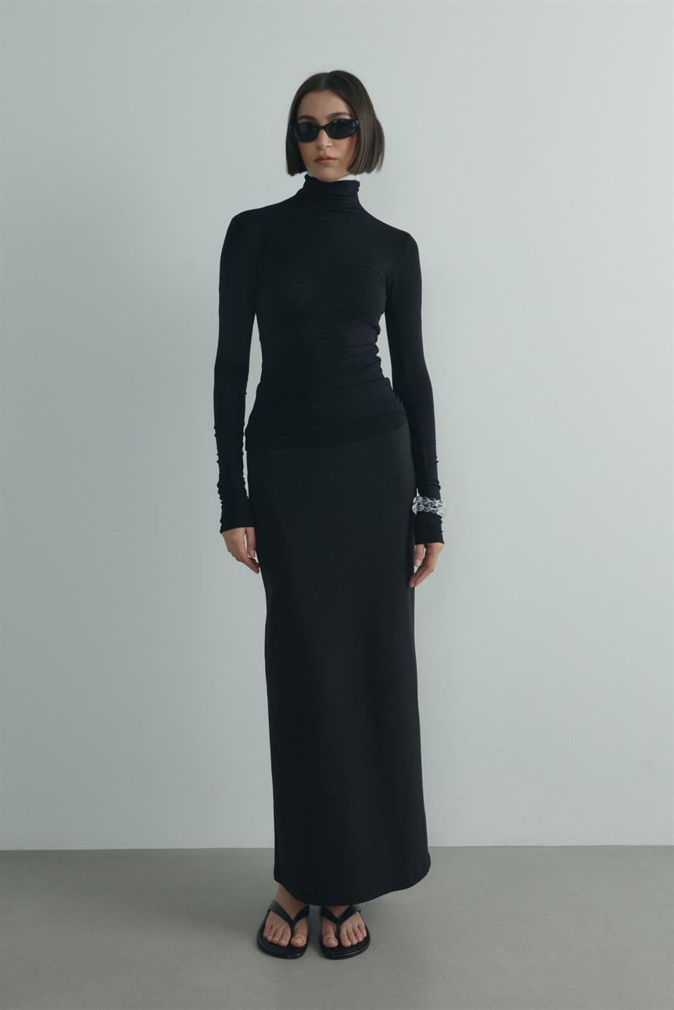 Siyah Boğazlı Tensel Body