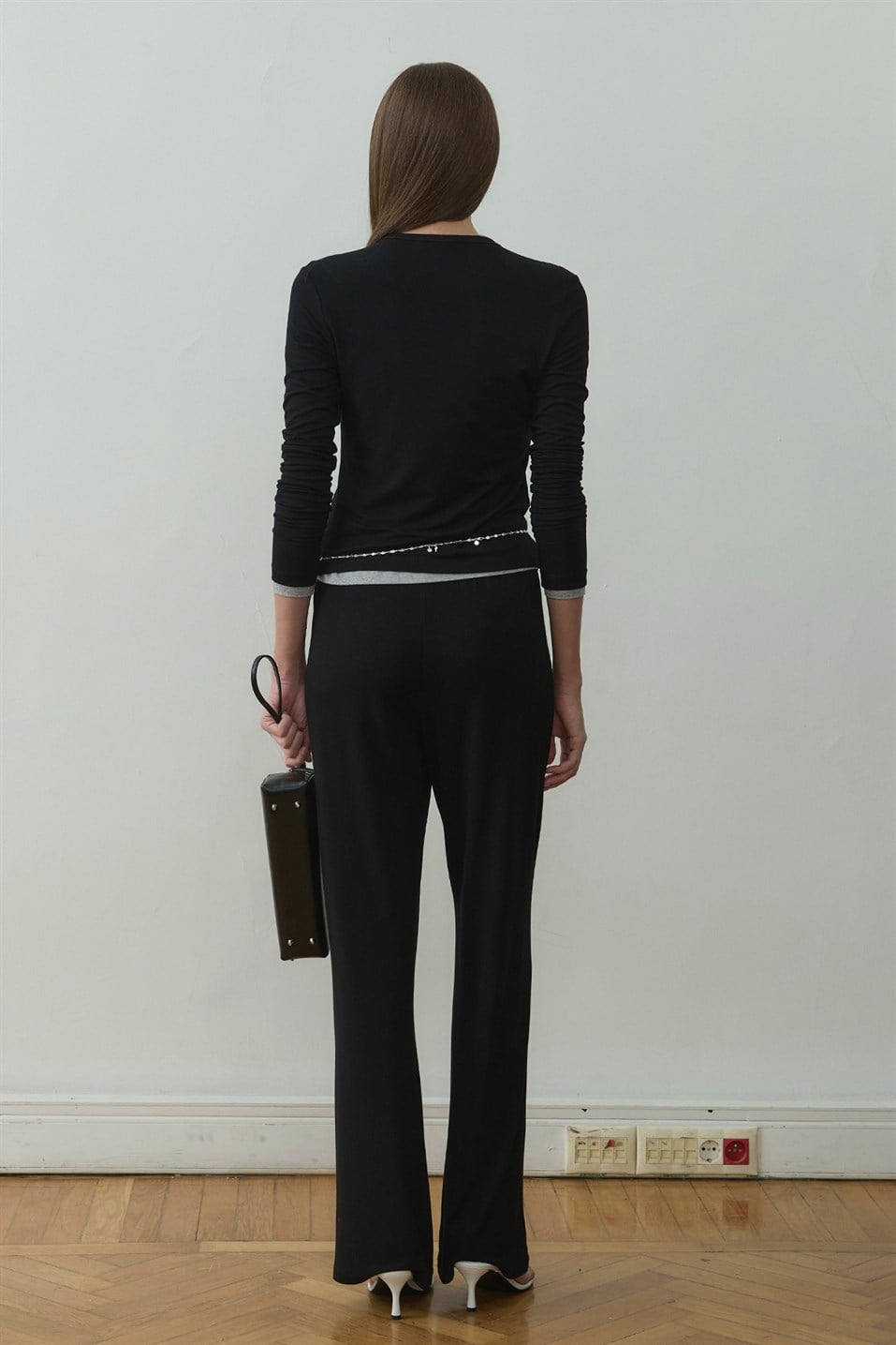 Siyah Cosie Düğmeli Hırka