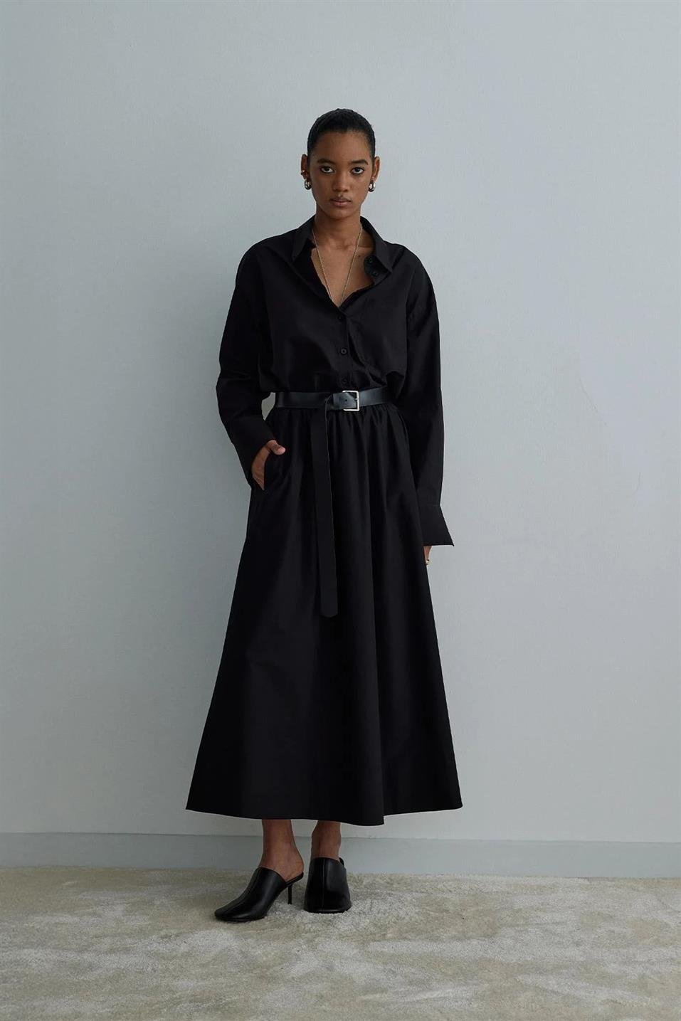 Day Poplin Flared Skirt