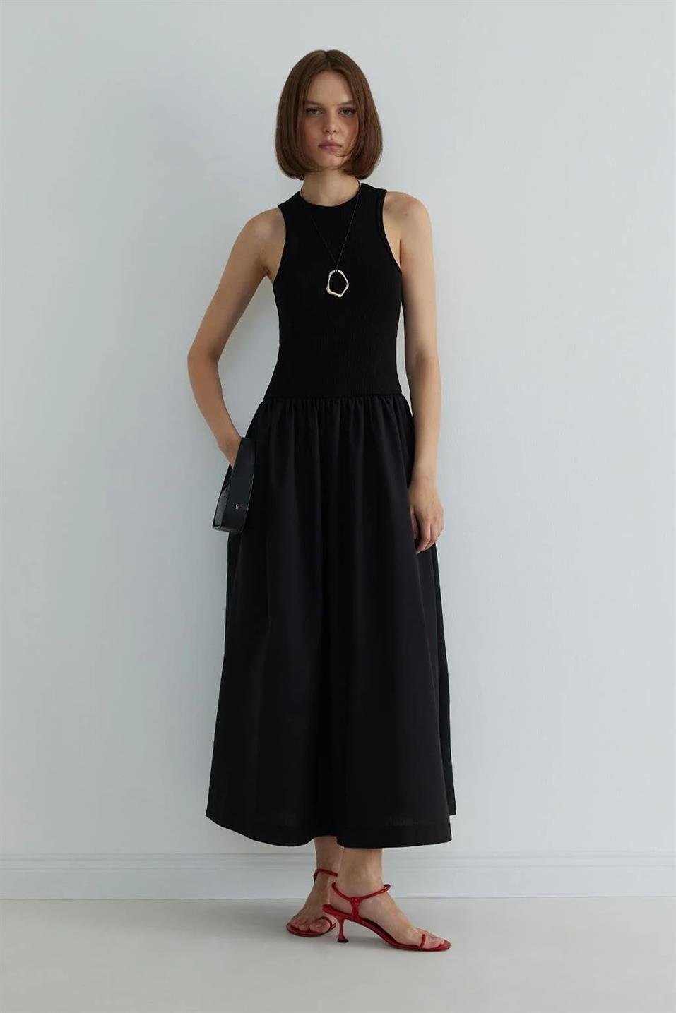 Siyah Holy Maxi Elbise