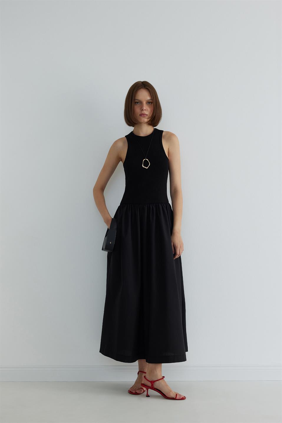 Siyah Holy Maxi Elbise