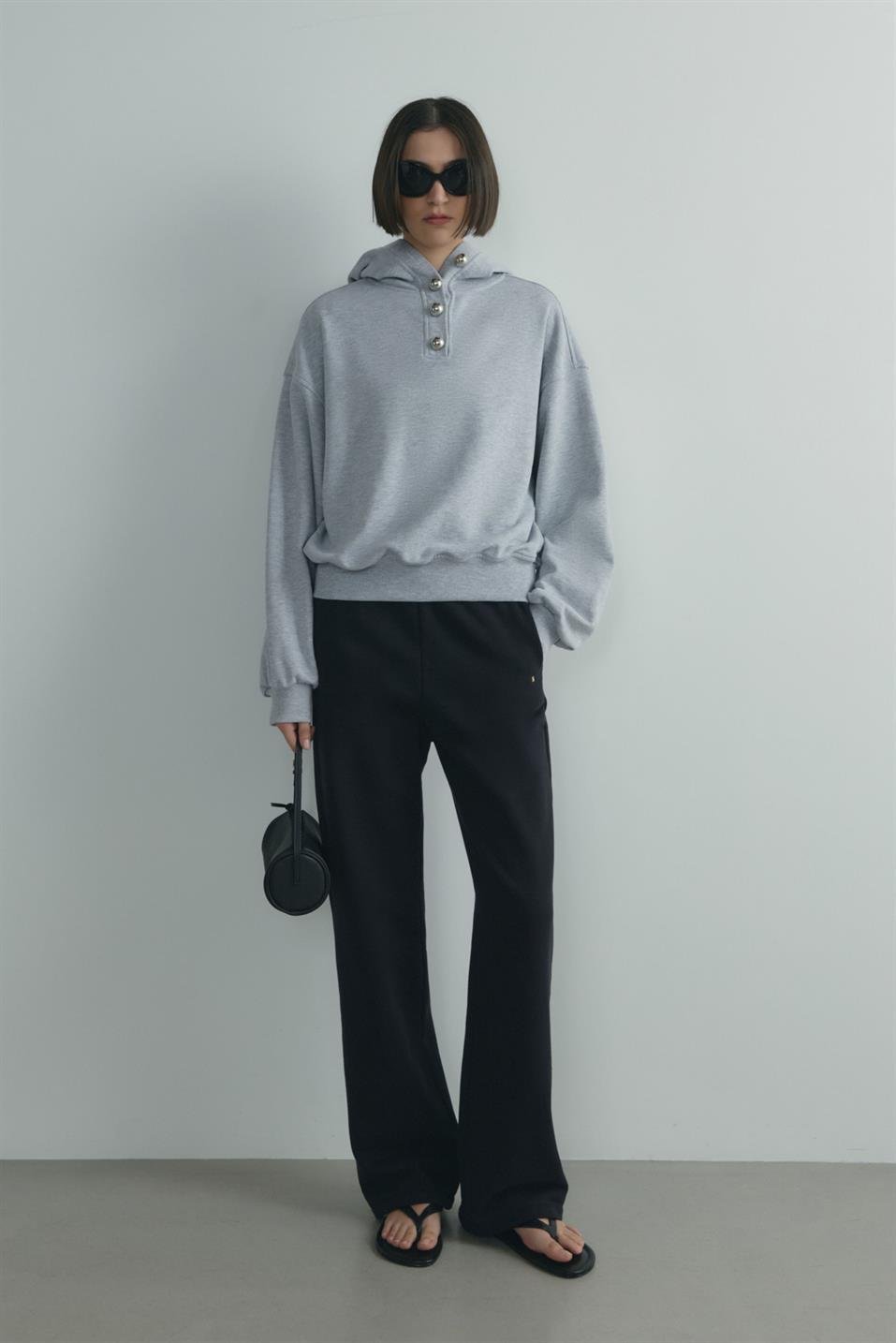 Siyah Homie Yıkamalı Eşofman