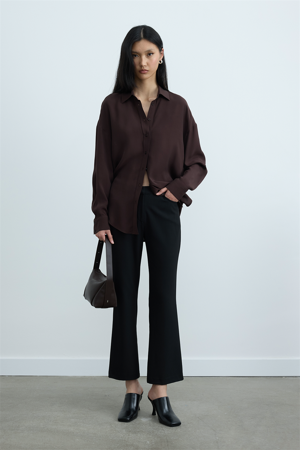 Siyah Janet Flare Pantolon