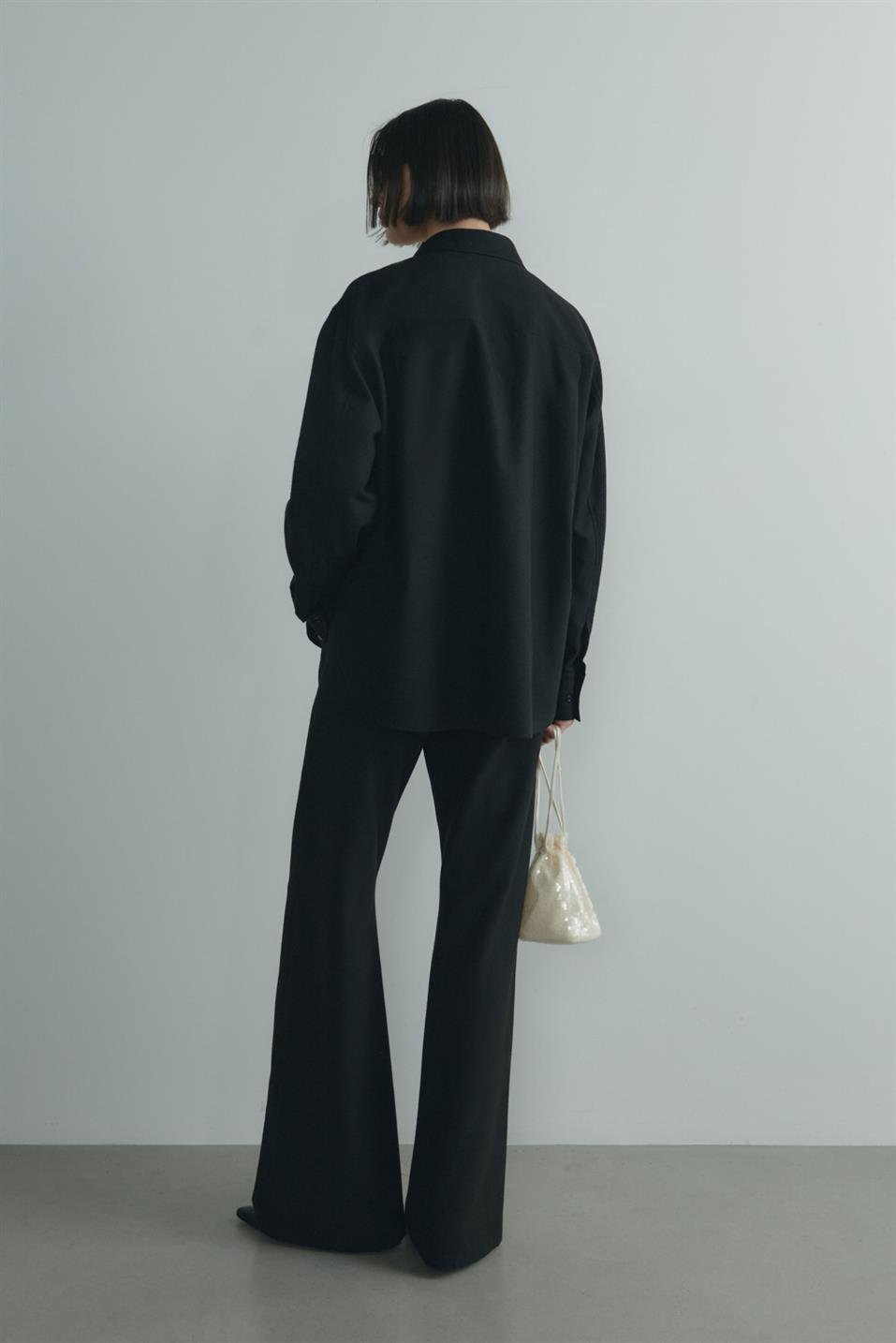 Siyah Jilly Lastikli Klasik Pantolon