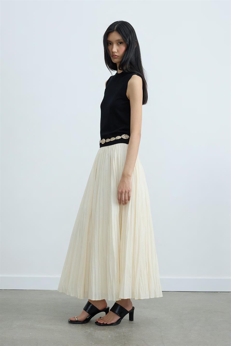 Siyah Lea Triko Bluz