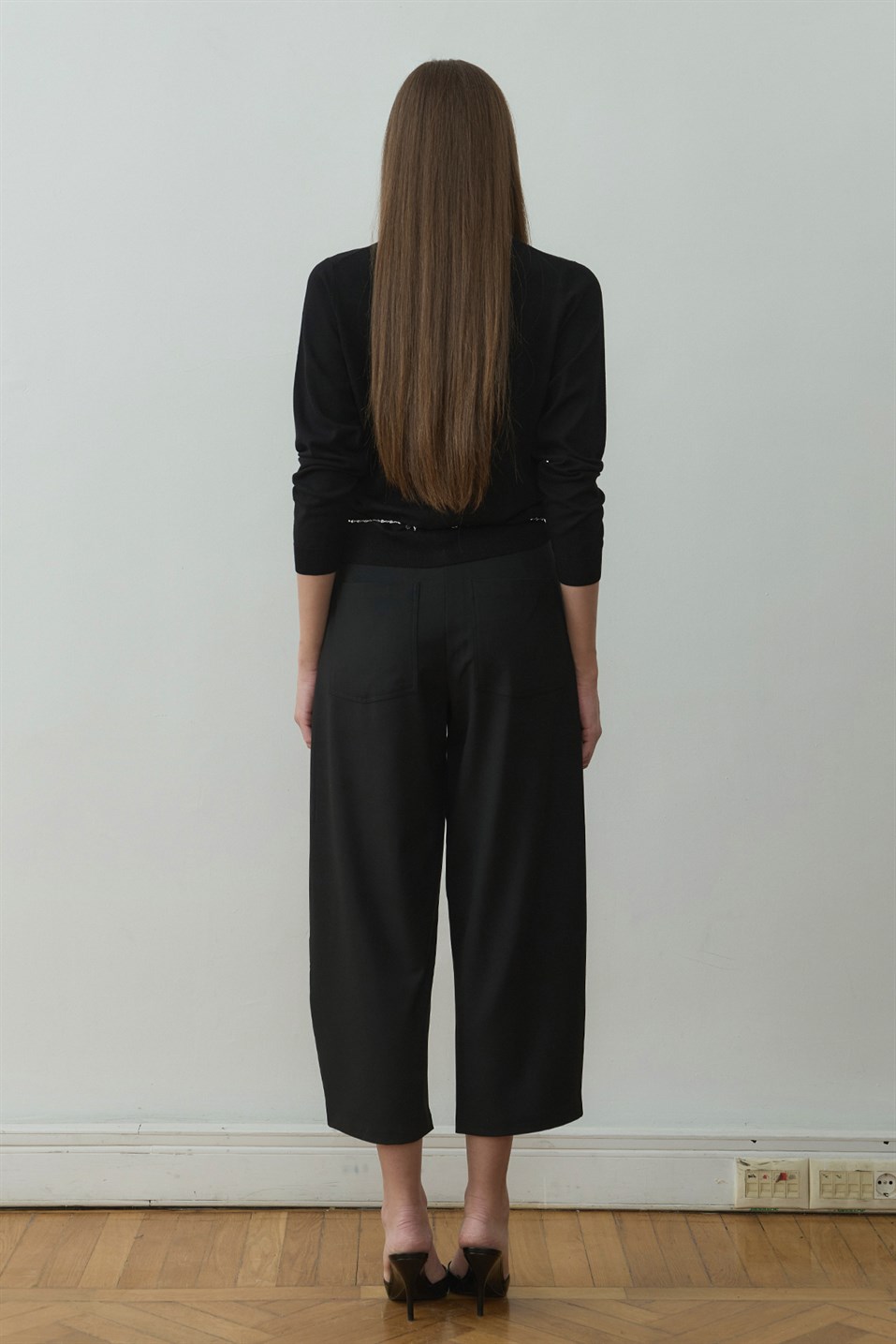 Siyah Lola Balon Pantolon