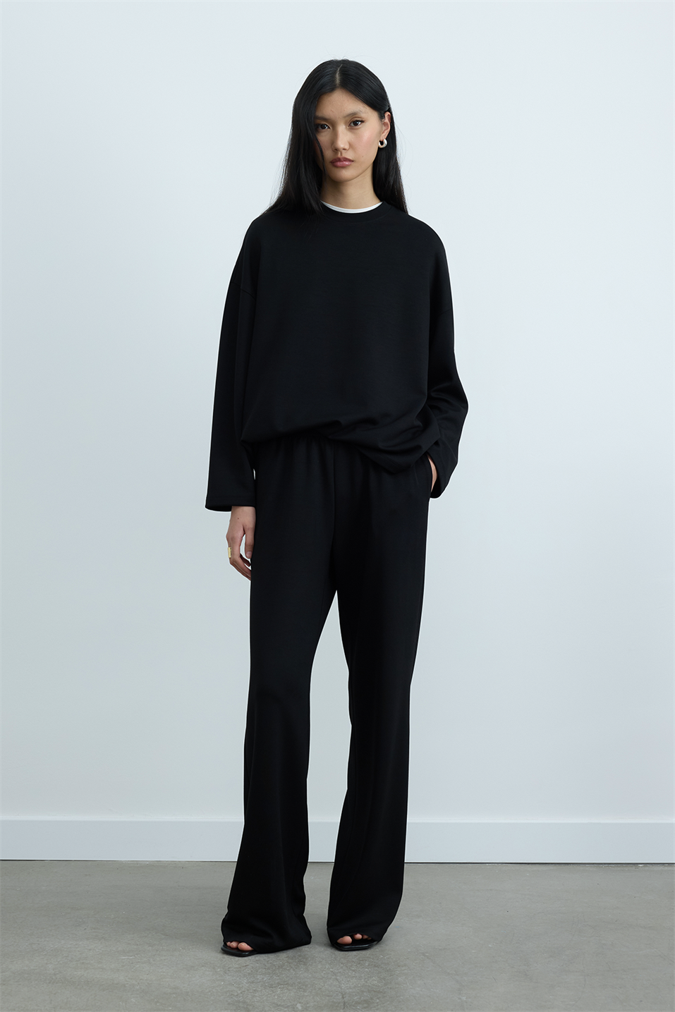 Luna Straight Fit Wide-Leg Trousers