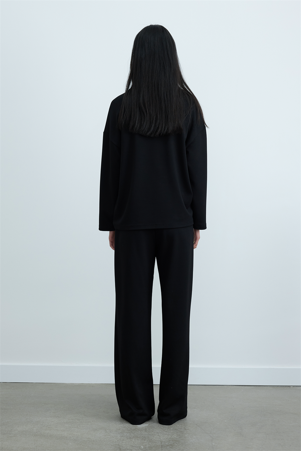 Siyah Luna İnce Sweatshirt