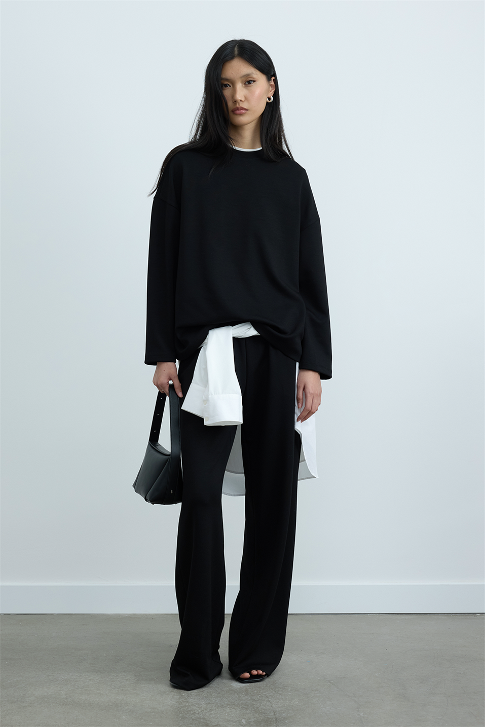 Siyah Luna İnce Sweatshirt