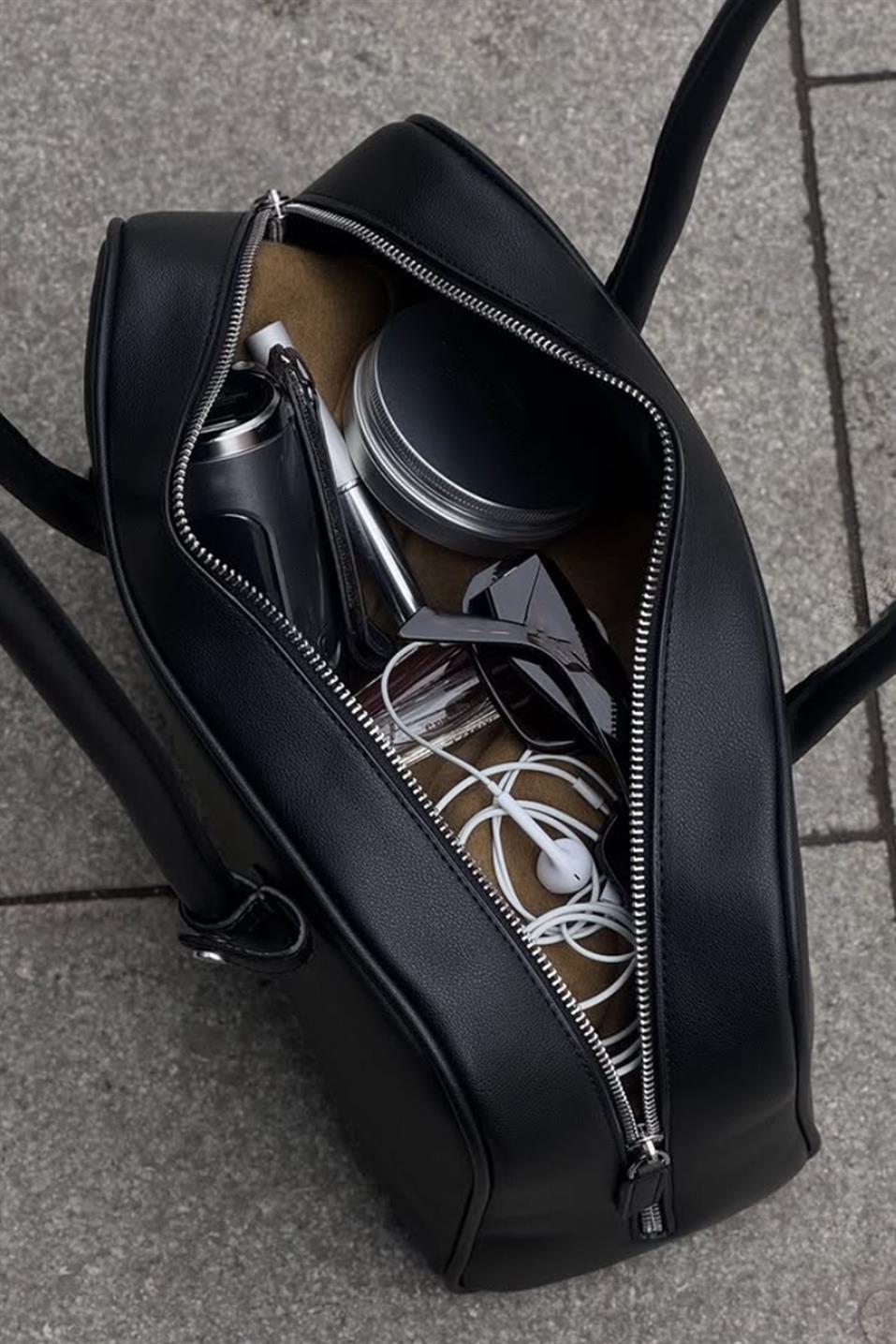 Siyah Margo Büyük Deri Çanta