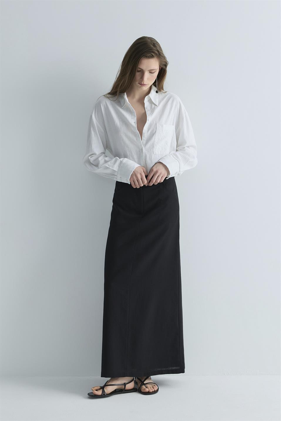 Marie Linen Maxi Skirt