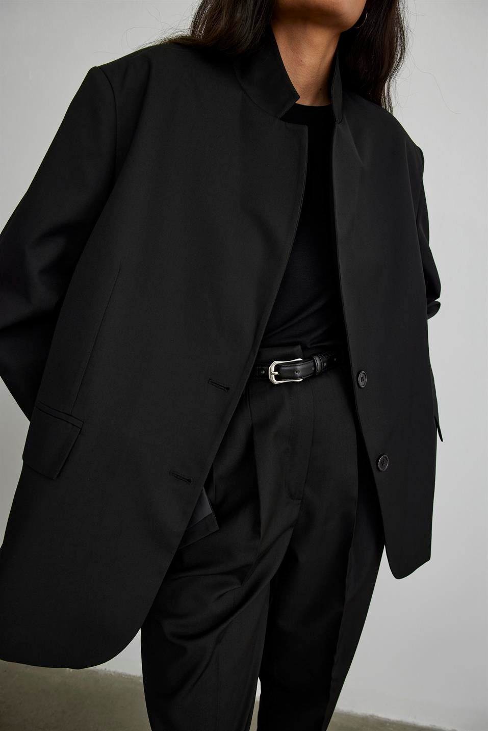 Siyah Maskülen Blazer Ceket