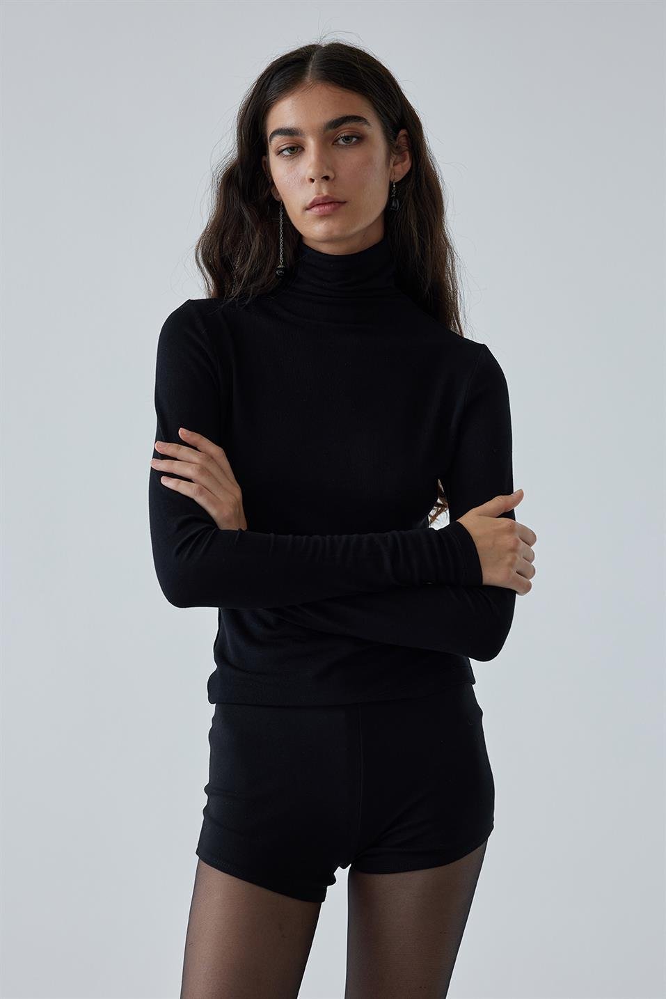 Siyah Mia Boğazlı Body