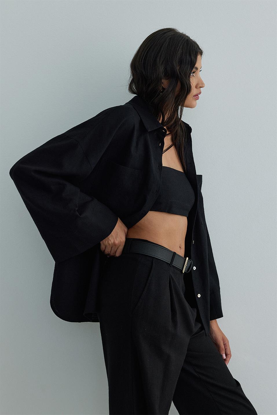 Milos Linen Kimono Shirt