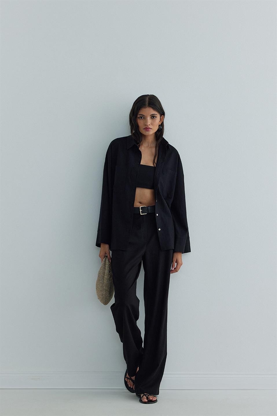 Milos Linen Kimono Shirt