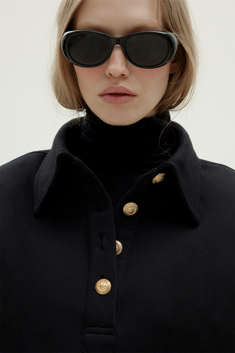 Mimi Sweatshirt With Gold Buttoned