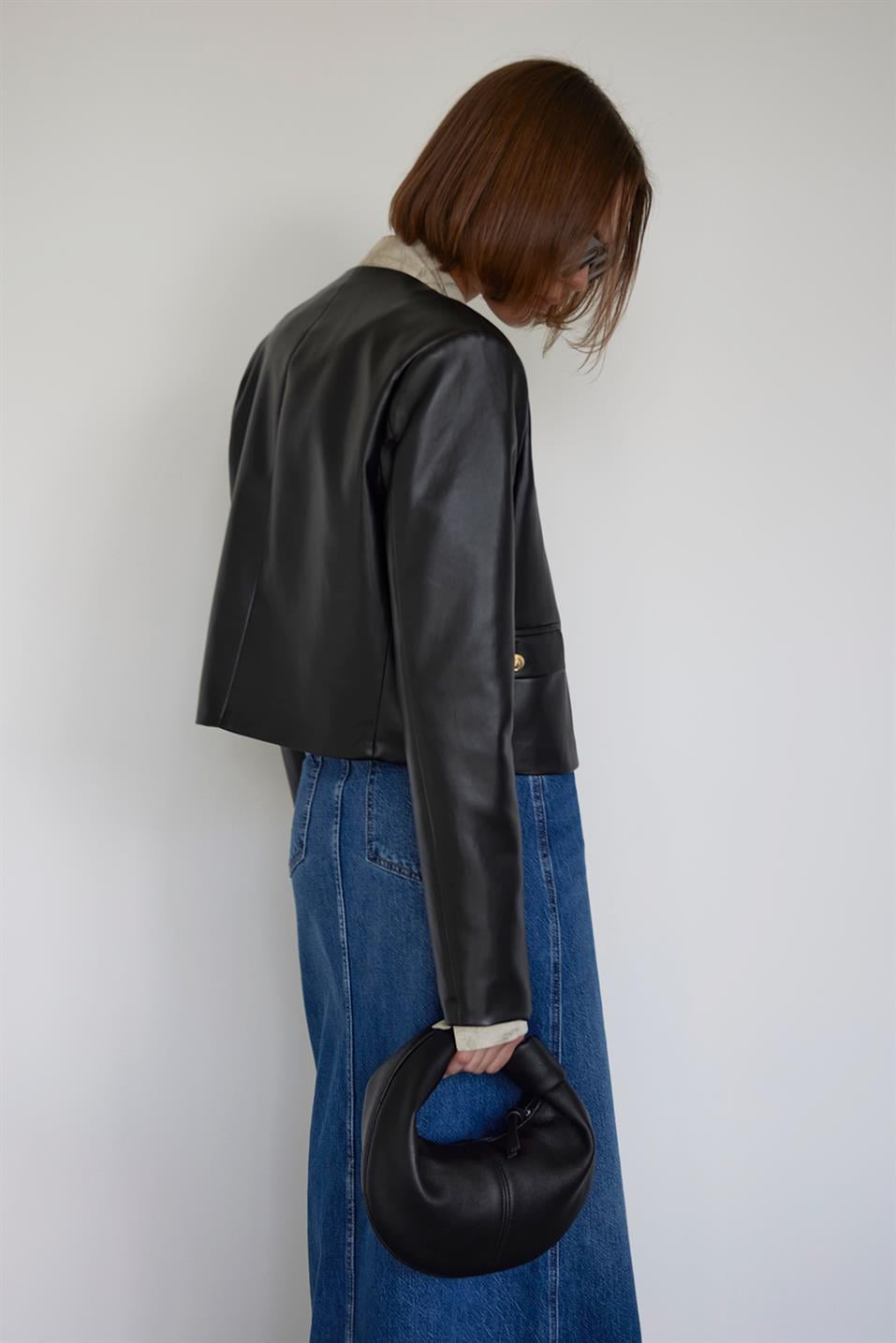 Siyah Mini Bowl Bag