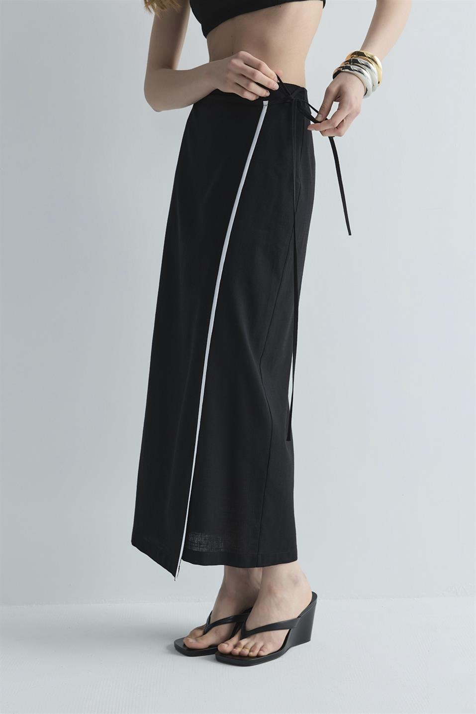 Mira Wrap Linen Skirt